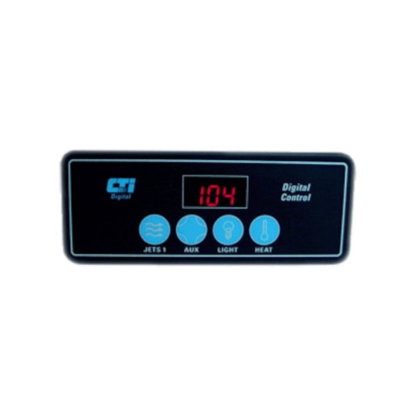 Spaside Control, CTI, Mini Max, LCD, 4-Button, Jets-Aux-Light-Heat : 1-628B-S
