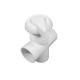Diverter Valve, HydroAir, 3-Port, 2" HydroFlow, Vertical, Notched, White : 11-4000