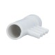 Manifold, PVC, Gentekk, 1"Slip x 1"Spigot x 4 3/8"Ribbed Barb Ports : 4APM1XSP