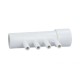 Manifold, PVC, Gentekk, 1"Slip x 1"Spigot x 4 3/8"Ribbed Barb Ports : 4APM1XSP
