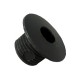 Wall Fitting, G&G, Micro/Macro, 1-1/2"Face, 1/2"Orifice, Black : 20214BK