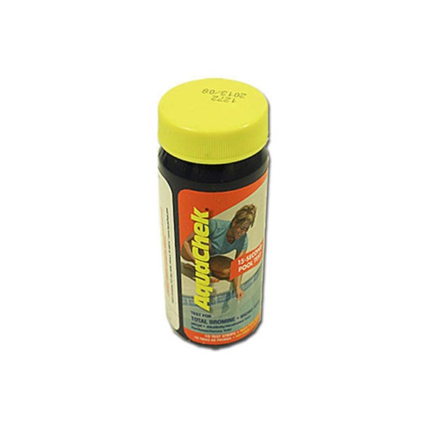 Water Testing, Test Strips, Aquacheck, Test Strips, Bromine, pH, Alk & Cyanuric Acid, 10 Per Bottle : 521298