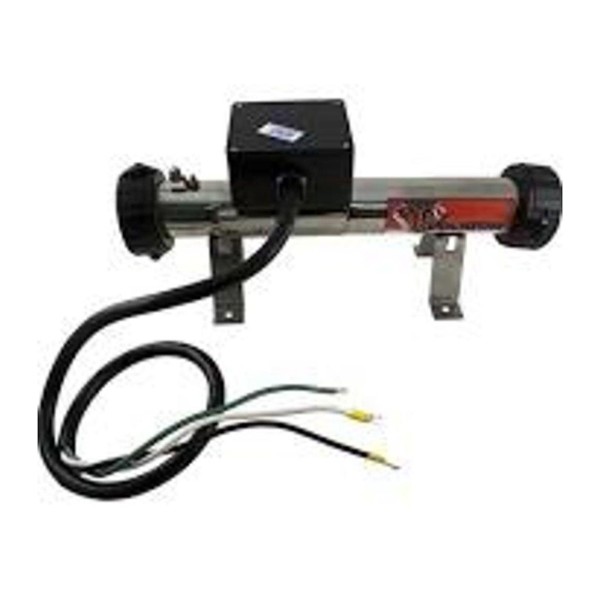 Heater Element, Flo-Thru, Double Bend, Titanium, 2.0kW, 230V, 10" Immersion Length : 25-4026-TI