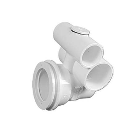 Body Assembly, Jet, HydroAir Magna, Tee Body, 1-1/2"S Water x 1"S Air, 2-5/8" Hole Size w/Wall Fitting, Gasket: 10-4833