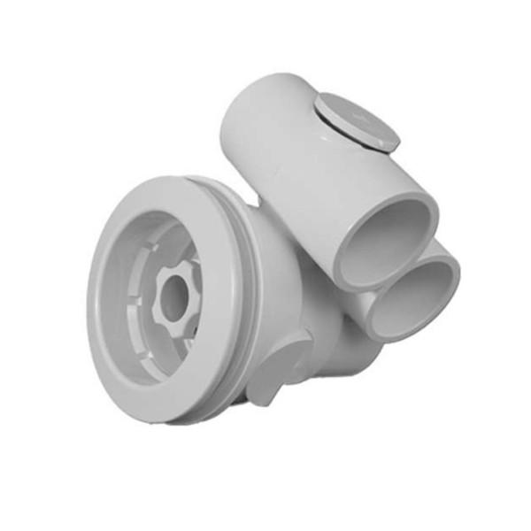 Jet Assembly, HydroAir Caged Freedom, Tee Body, 1"S Water x 1"S Air, White : 10-FS711AC