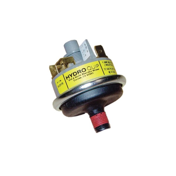 Pressure Switch, Hydroquip Tecmark, SPST, 15.1 Amp, 2.5 Psi, 1/8"NPT, Non-Adjustable : 34-0148A