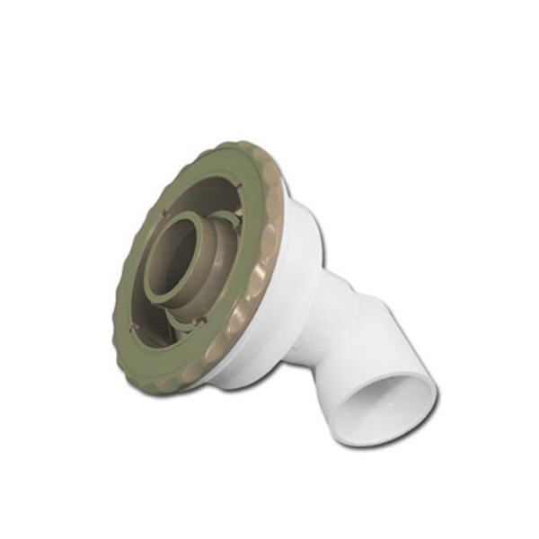 Jet Assembly, Waterway Large Deluxe, Ell Body, 2"S Water x 1/2"S Air, Gray : 210-7317