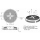 Suction Cover, AquaStar, VGB, Hydro-Air 6"Diameter, Blue : 6HPHA104