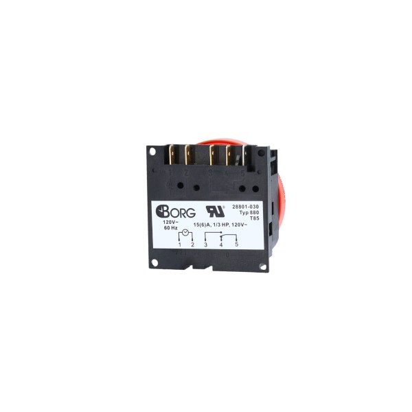 Time Clock, Diehl, 24HR, 115V, 16A, 5-Terminal, SPDT, Red : TA4079