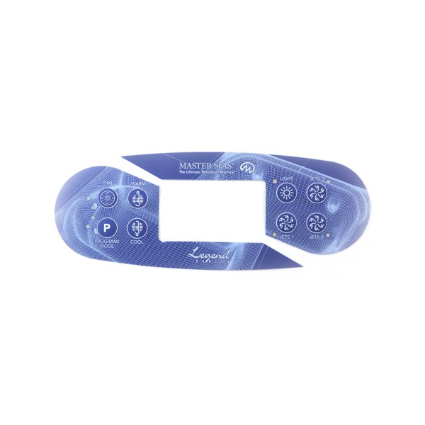 Overlay, Spaside, Master Spa MP700 2-Piece, Legend Series, 8-Button, LCD: X509009