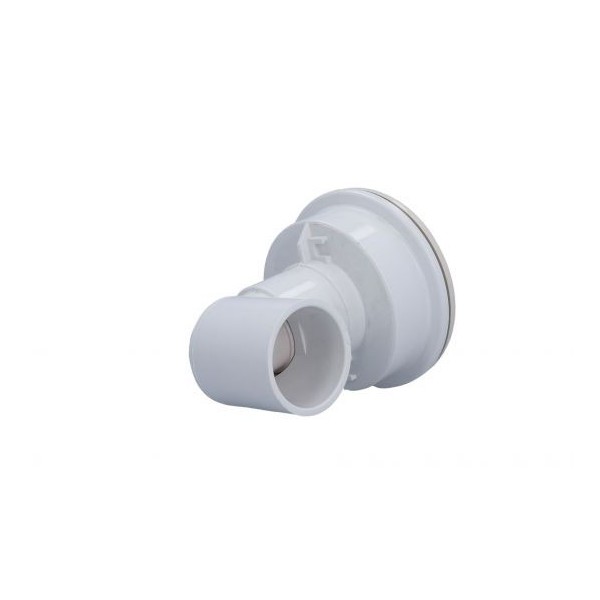 Jet Assembly, Waterway, Old Faithful, Directional, 1/2" Slip Air x 2" Slip Water, 90 Degree Body, 5-Scallop , White : 210-7440