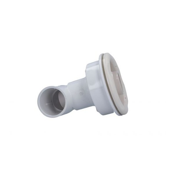 Jet Assembly, Waterway, Old Faithful, Directional, 1/2" Slip Air x 2" Slip Water, 90 Degree Body, 5-Scallop , White : 210-7440