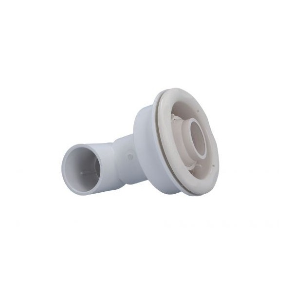 Jet Assembly, Waterway, Old Faithful, Directional, 1/2" Slip Air x 2" Slip Water, 90 Degree Body, 5-Scallop , White : 210-7440