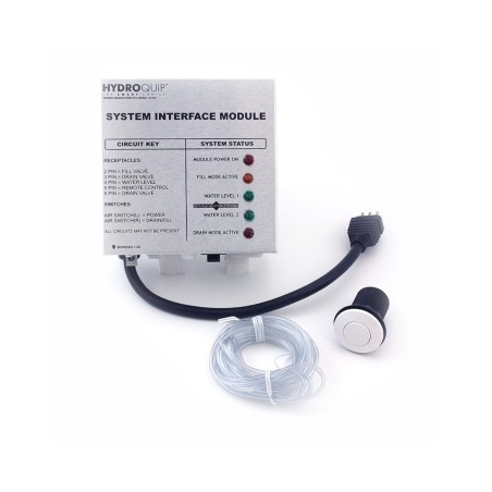 Baptismal Interface Module Kit, Hydroquip, BES/BCS Series, w/ Air Button and Tubing : 48-0042-K