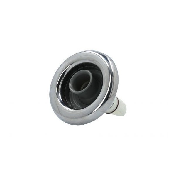 Jet Internal, Waterway Whirlpool, Adjustable, 5" Face, Gray w/ Stainless Escutcheon : 212-2067S