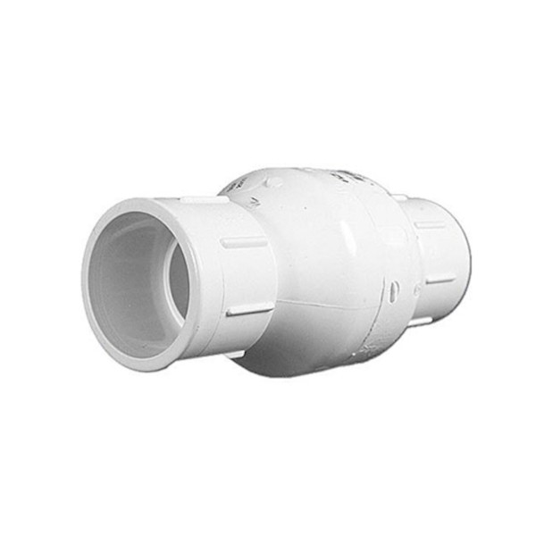 Check Valve, Flo-Control, 1/2lb Spring, 1-1/2"S x 1-1/2"S, White : 1011-15