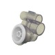 Jet Assembly, HydroAir AF Mark II, Tee Body, 1-1/2"S Water x 1"S Air, White : 10-5884
