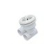 Jet Assembly, HydroAir Micro'ssage, Roto, Tee Body, 1"S Water x 1"S Air, White : 16-5200