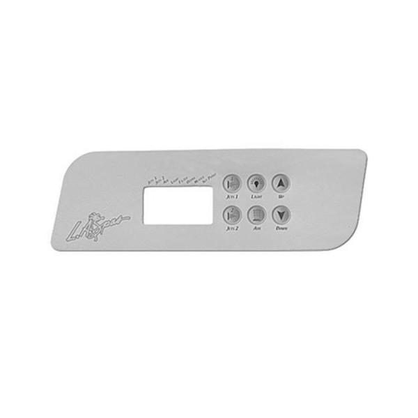 Overlay, Spaside, LA Spa Gecko TSC44, 6-Button, 2-Pump, Aux, For PL49530 : PL49536