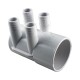 Manifold, PVC, Waterway ShurGrip II, 2”SHR x Dead End x 2 3/4” SB Ports : 672-7700
