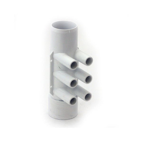 Manifold, PVC, Waterway ShurGrip II, 2"SHR x 2"SHR Socket x 2 3/4"SB Ports : 672-7600