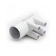Manifold, PVC, Waterway ShurGrip, 2”SHR x Dead End x 4 3/4” SB Ports : 672-7710