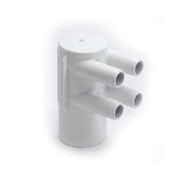 Manifold, PVC, Waterway ShurGrip, 2”SHR x Dead End x 4 3/4” SB Ports : 672-7710