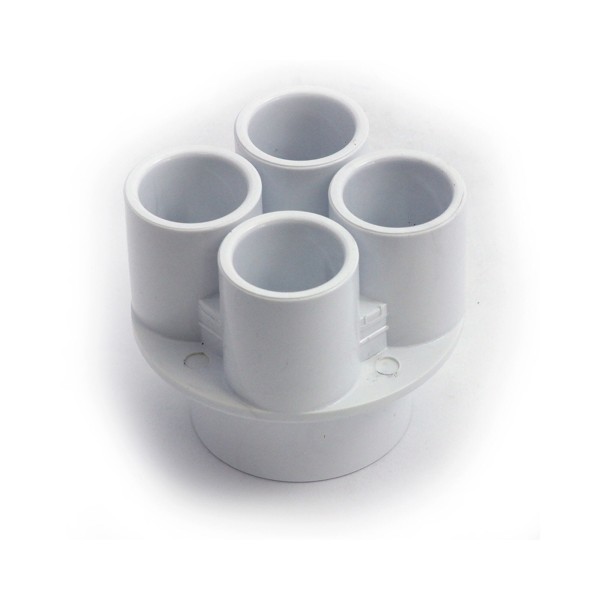 Manifold, PVC, Waterway, 1-1/2"S x 4 3/4"S Ports : 672-4670