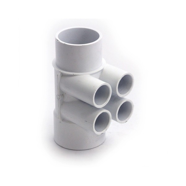 Manifold, PVC, Waterway, 2"S x 2"Spg x 4 3/4"S Ports : 672-4200