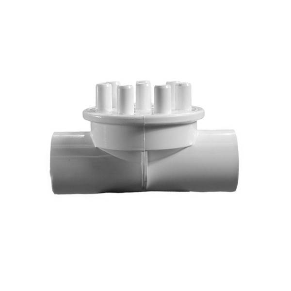 Manifold, PVC, Waterway, 1"S x 1"S x 8 3/8"SB Ports : 672-5070