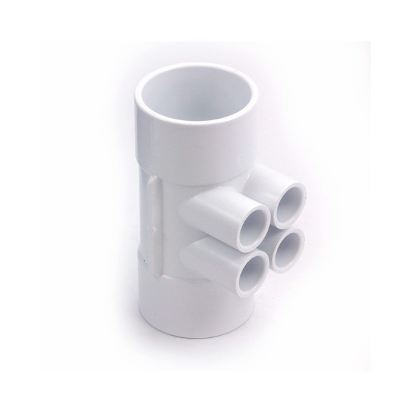 Manifold, PVC, Waterway, 2"S x 2"S x 4 1/2"S Ports : 672-4430