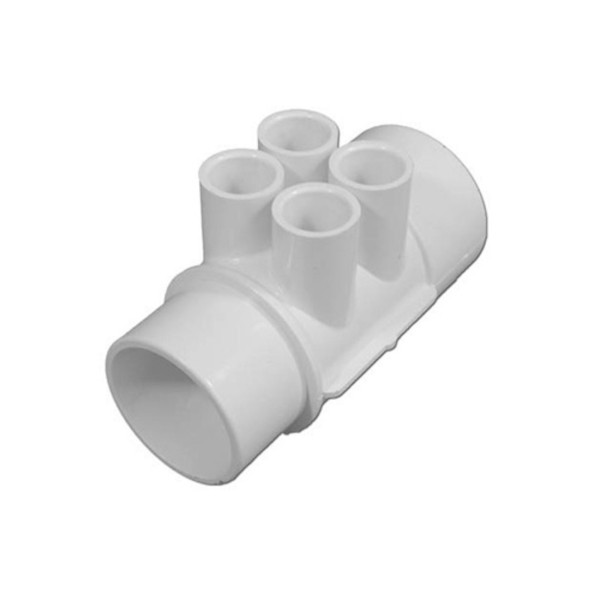 Manifold, PVC, Waterway, 2"S x 2"Spg x 4 1/2"S Ports : 672-4250