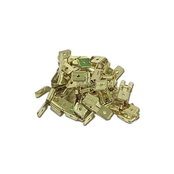 Wire Terminals, Size: .250, Double Up, 25 Pack : 4015