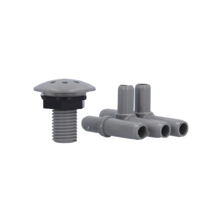 Air Injector, Waterway Multi-Body, 3/8" Barb, Gray : 670-2607