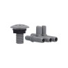Air Injector, Waterway Multi-Body, 3/8" Barb, Gray : 670-2607