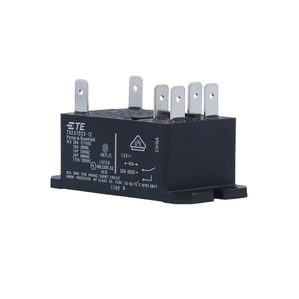 Relay, T92 Style, 12 VDC Coil, 30 Amp, DPST : T92S7D22-12