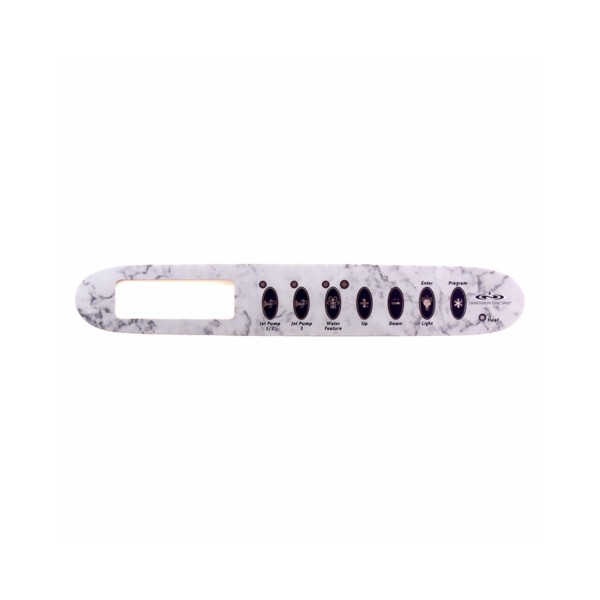 Overlay, Spaside, Dimension One Gecko TSC24, 7-Button, LCD 3-Jets + LFX For P/N 01580-0001 : 01560-305