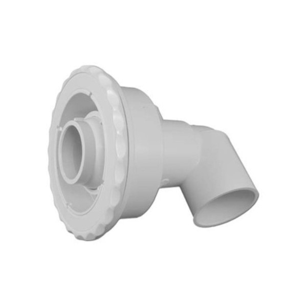 Jet Assembly, Waterway Old Faithful, Ell Body, 2"S Water x 1/2"S Air, Silver w/ Stainless Escutcheon : 210-7279STSS