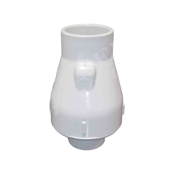 Check Valve, Sundance, Magnetic, 2" Slip x 2" Spigot, White : 6541-386