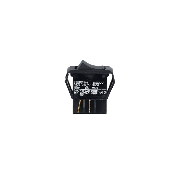 Switch, Rocker, DPST, 4 Terminals, 15 Amp @ 230V, 20 Amp @ 115V : RK2-1