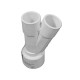 Fitting, PVC, Special Wye, 22.5°, 1-1/2"S x 1"S x 1"S : 413-4140