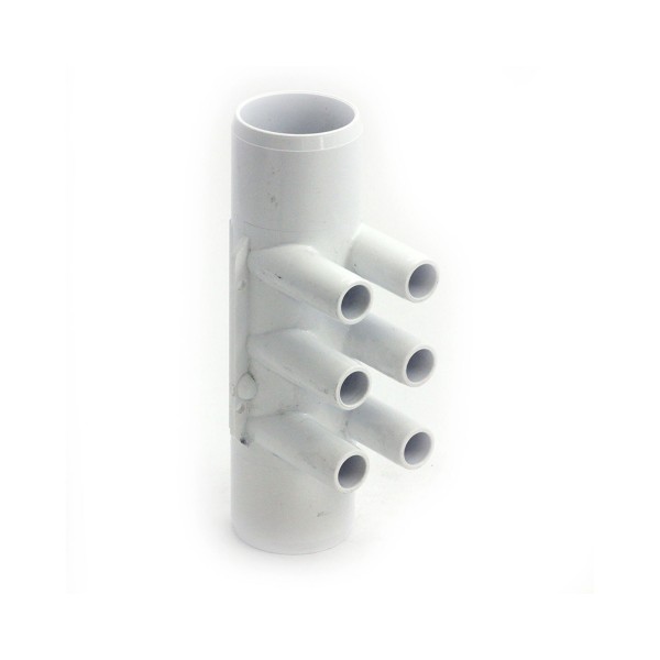 Manifold, PVC, Waterway ShurGrip II, 2”SHR x 2”SHR x 6 3/4” SB Ports : 672-7520
