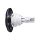 Jet Internal, Waterway Poly Storm, Rotating, 4" Face, Textured, 5-Scallop, Dark Silver/Sterling Silver : 212-8149DSG-STS