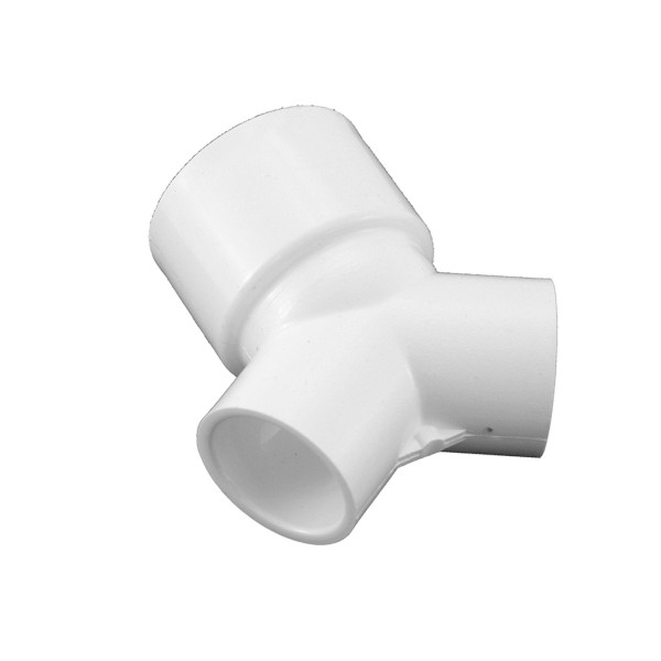 Fitting, PVC, Slip Wye, 120°, 1-1/2"S x 1"S x 1"S : 413-4130