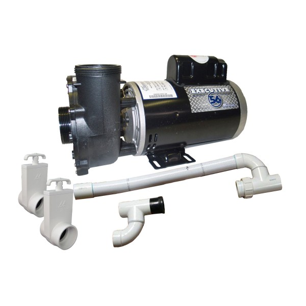 Pump, Cal Spa, Dually Replacement Kit, 4.0HP, 230V, 2-Speed, 56-Frame, includes Plumbing : 1-00-0147KIT