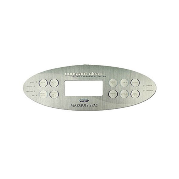 Overlay, Spaside, Marquis Balboa MQ710 Series, 12" Oval, 10-Button, Jets1-Jets2-Temp Up-Clock-Timer : 650-0647