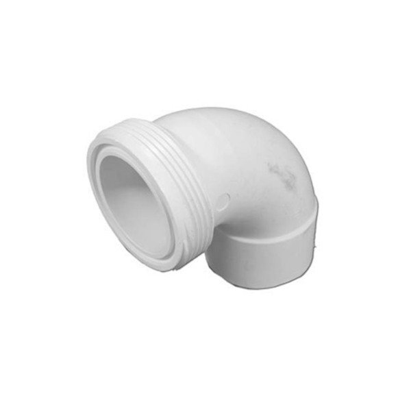Fitting, PVC, Heater to Pump Sweep, 90°, 2"S x 2"MBT : 0662-20