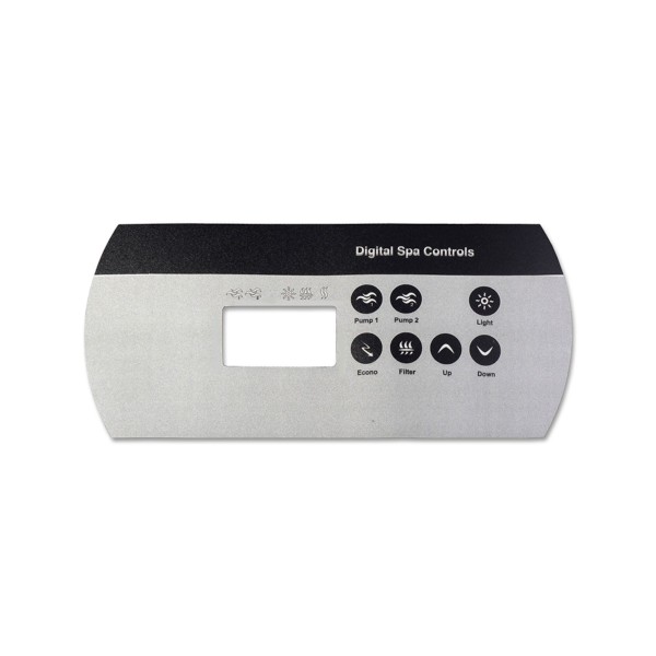 Overlay, Spaside, Dynasty Spas, K-85 Generic Logo IN.XE, LCD, 7-Button, 2-Pump : 12699