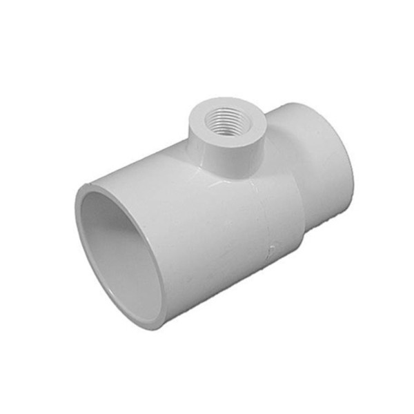 Fitting, PVC, Adapter Tee, 2"S x 2"Spg x 1/2"FPT : 413-2140