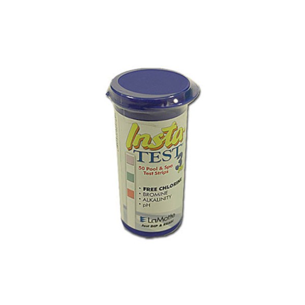 Test Strips, Lamotte, Insta-Test 3, 50 Per BottleNo Display Free Chlorine/Bromine,Alkalinity,pH : 2976-24-WOD-PT
